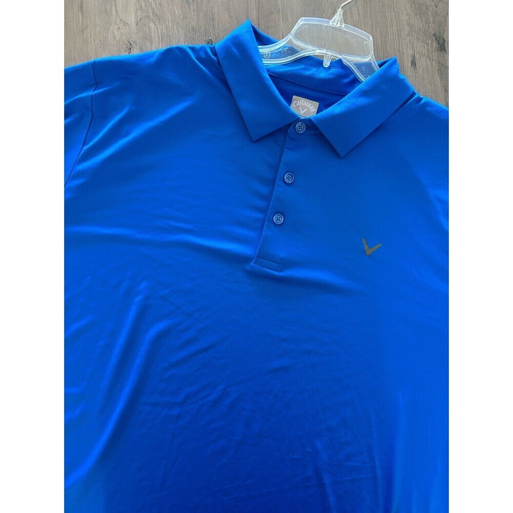 Callaway Opti Dri Mens Blue Collared Short Sleeves Casual Polo T Shirt Size 3X